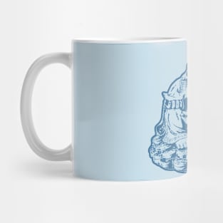 Buddhist Art Navy Color Mug